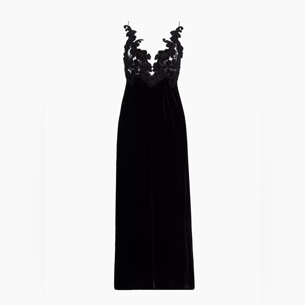 NEW Zimmermann Sensory Embroidered Velvet Slipdress.
